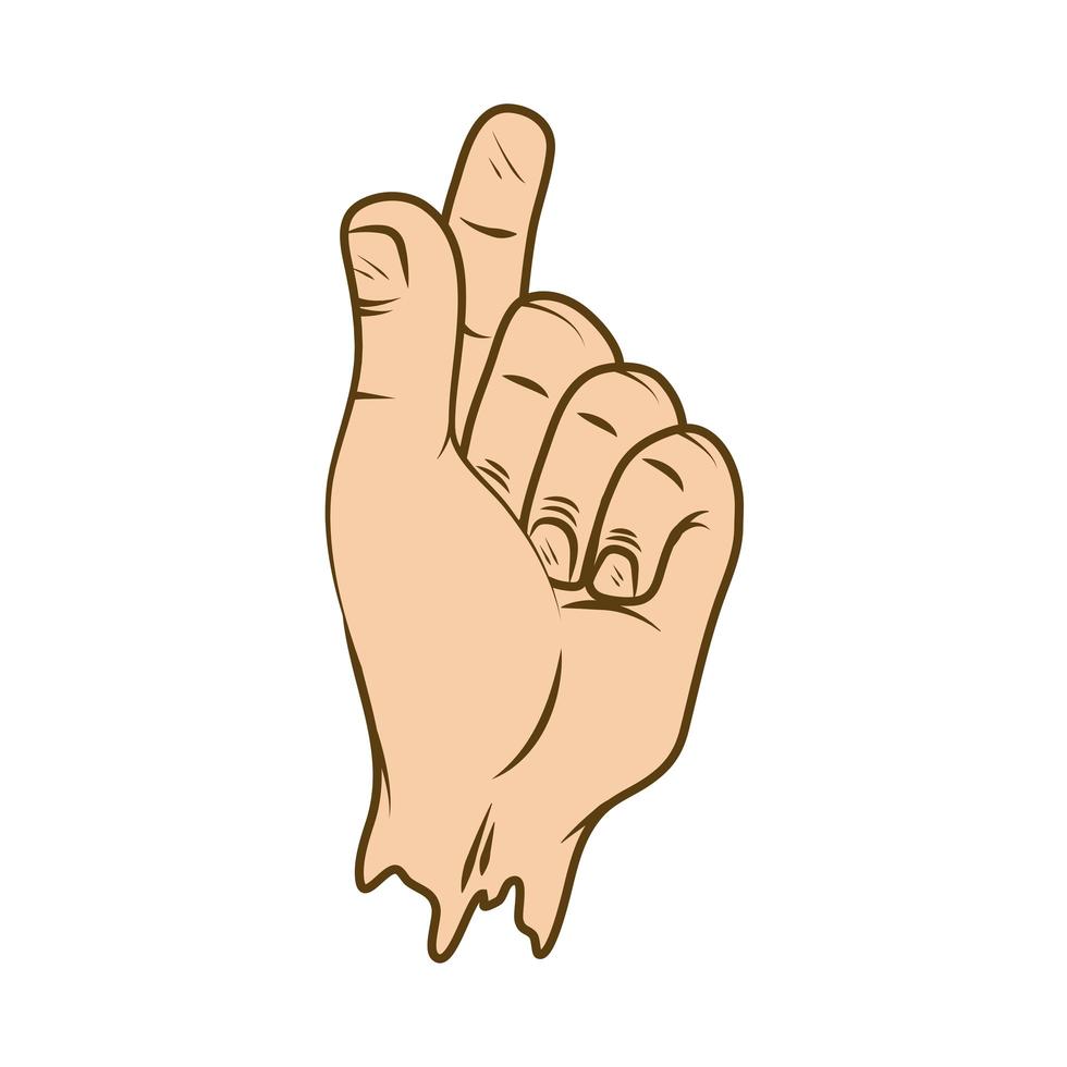 left hand cartoon vector