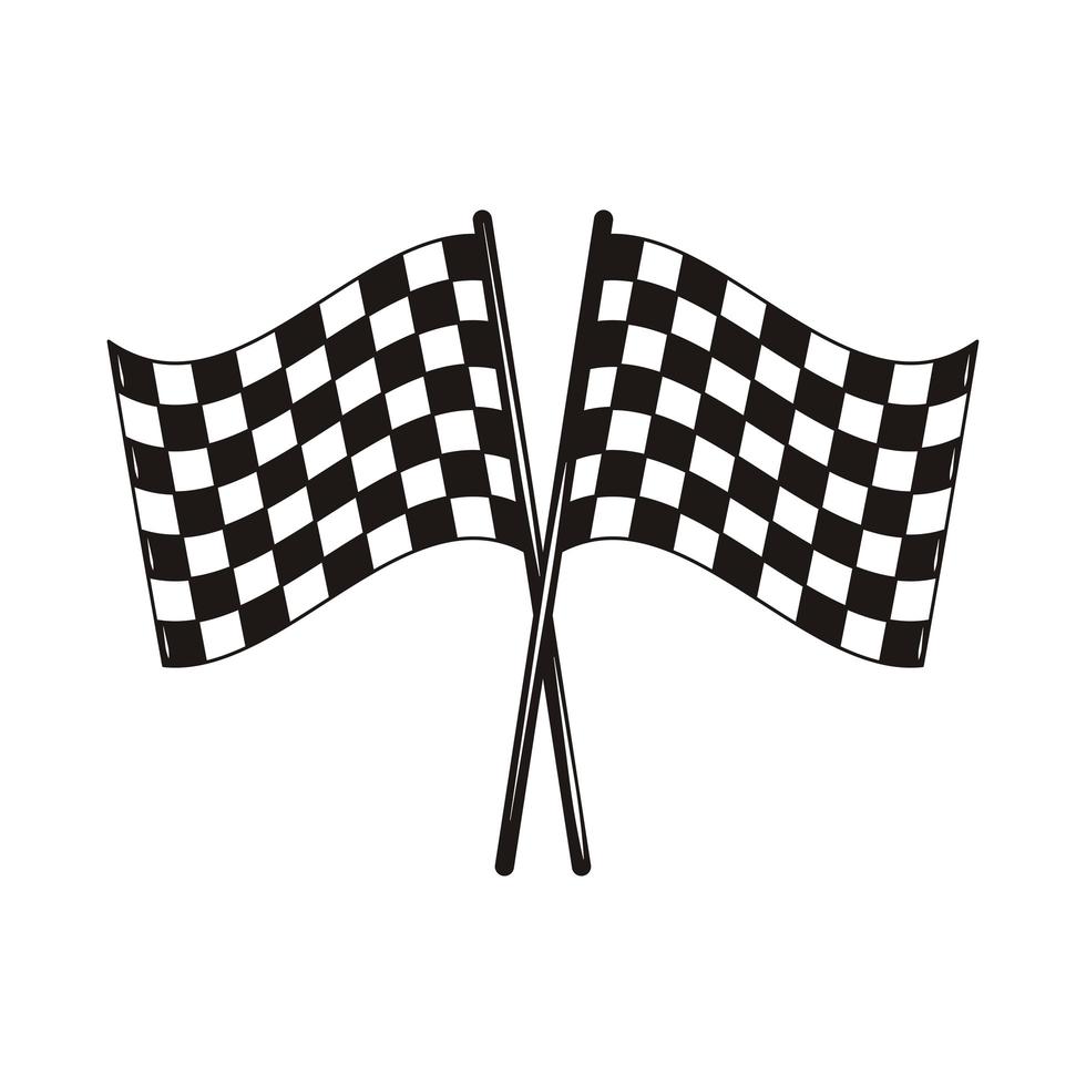 checkered flags in pole vector