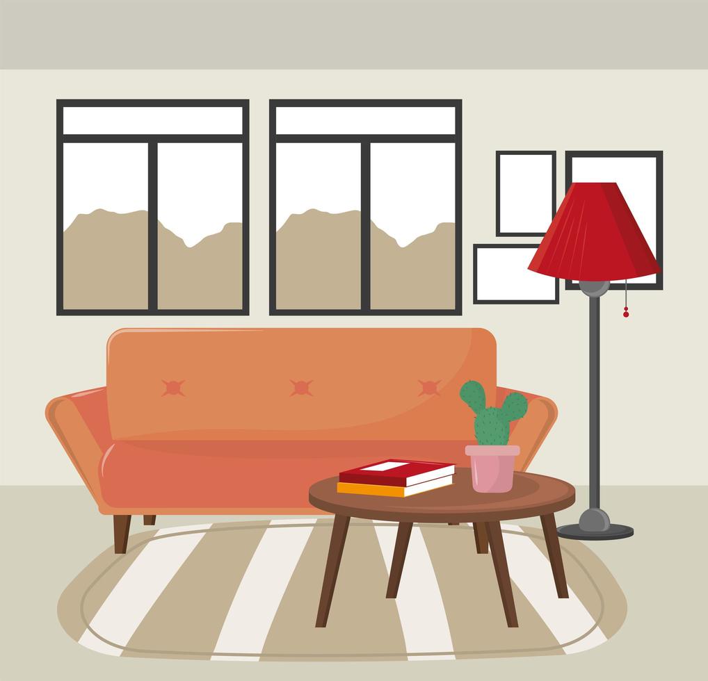 living room home vector