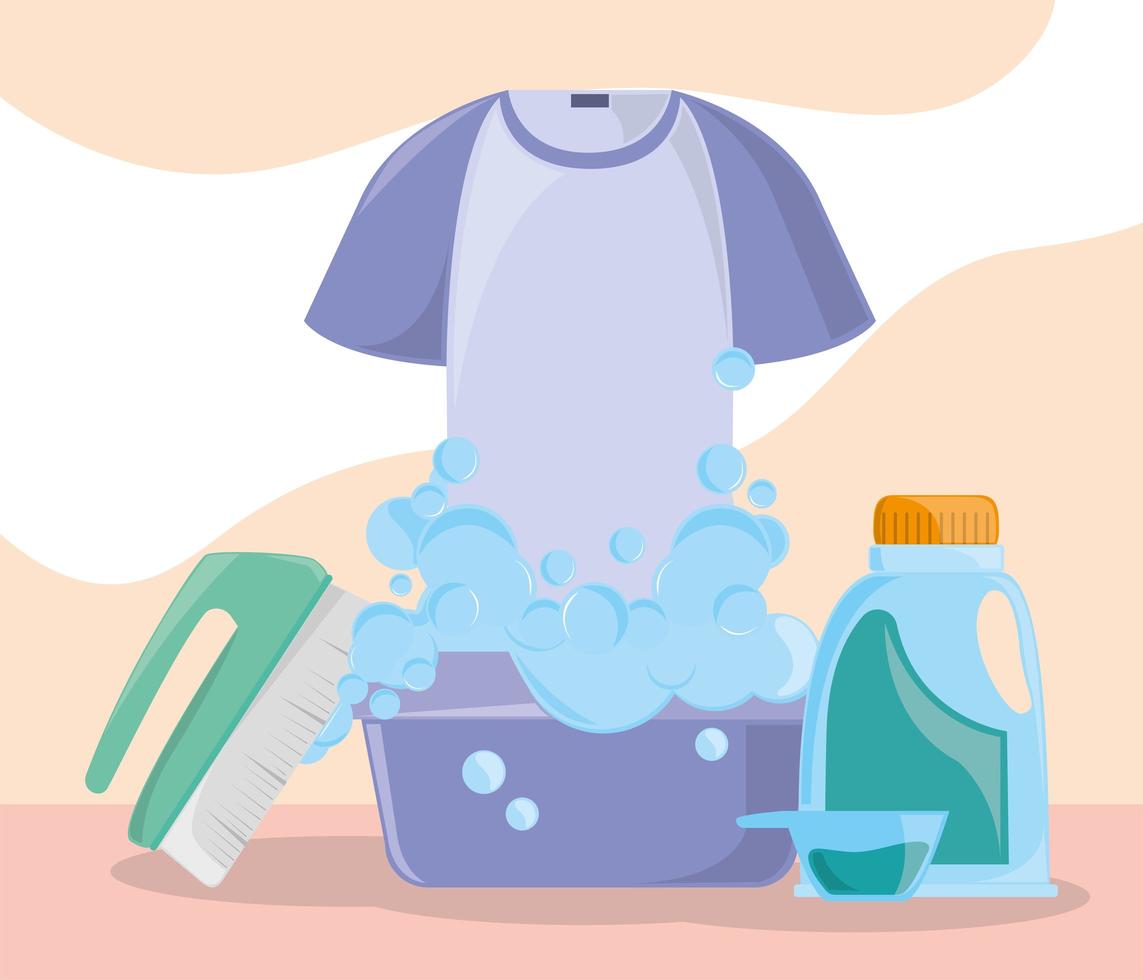 laundry clothing objects vector