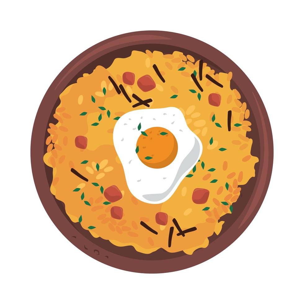 egg soup food vector