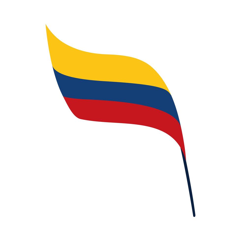 Colombia flag in pole vector