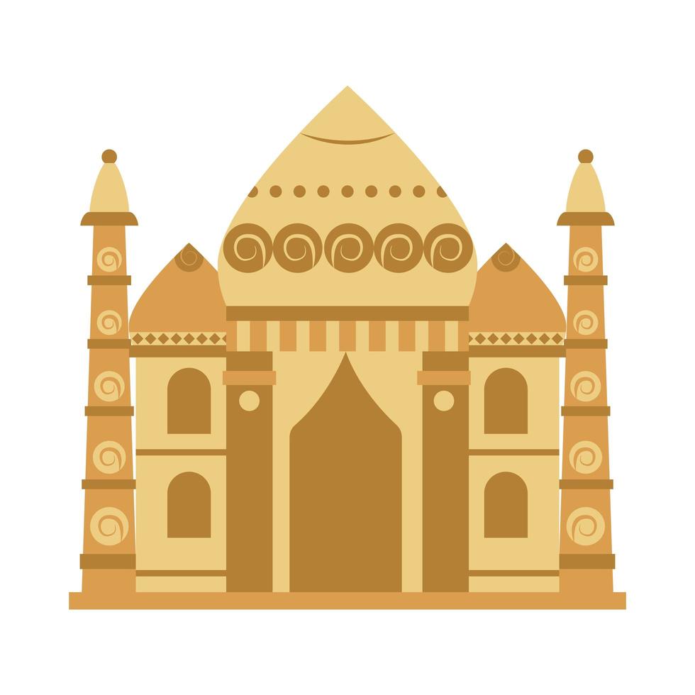 taj mahal indian monument vector