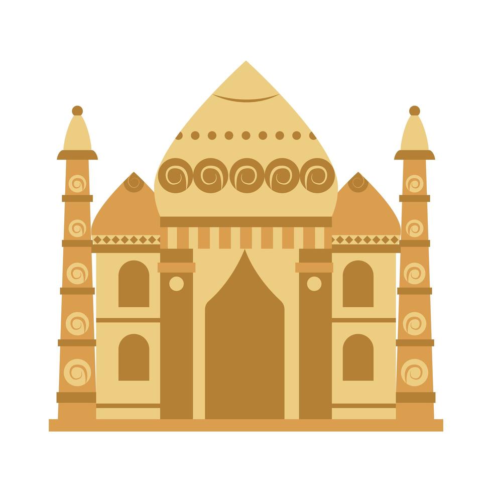 monumento indio taj mahal vector