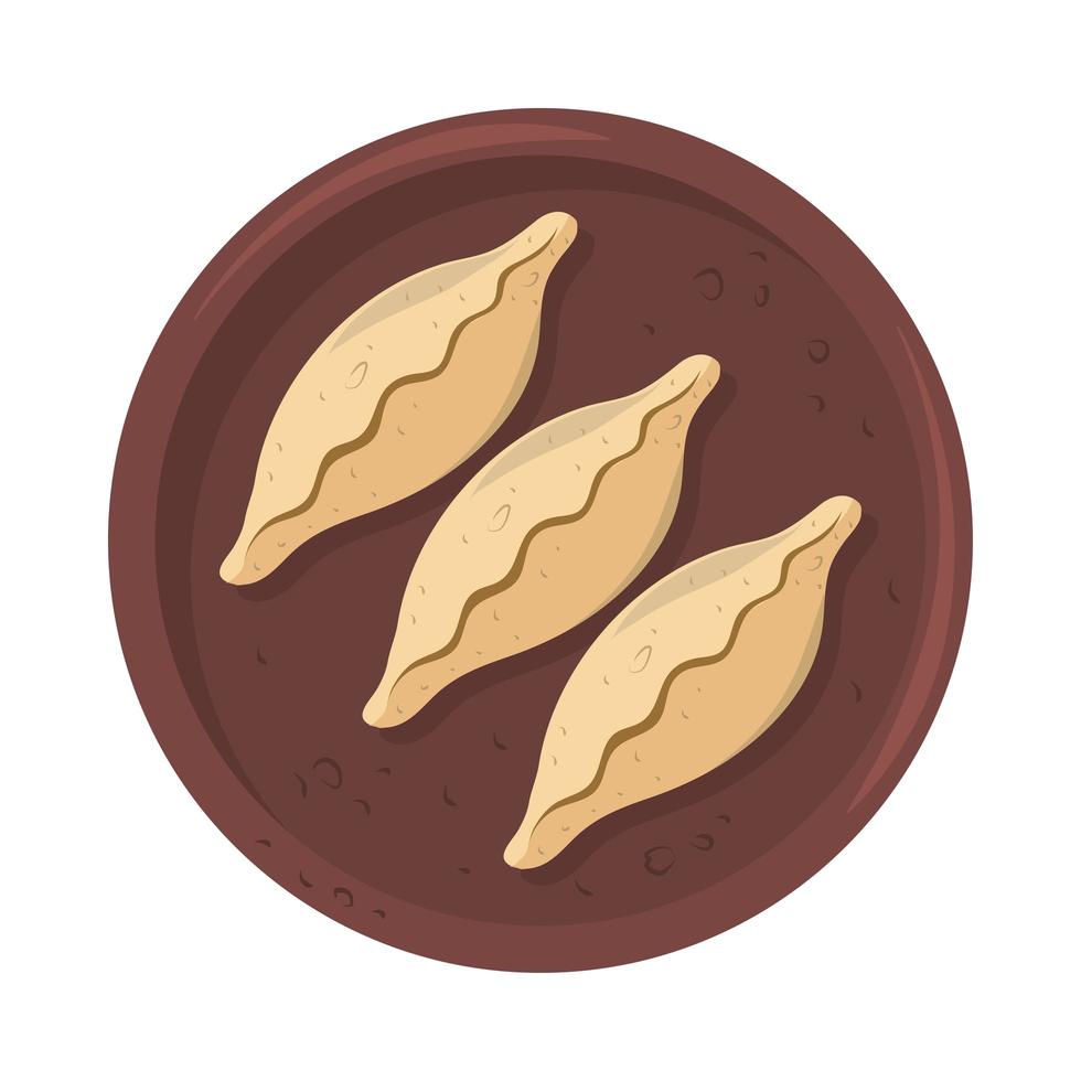 dumpling korean food vector