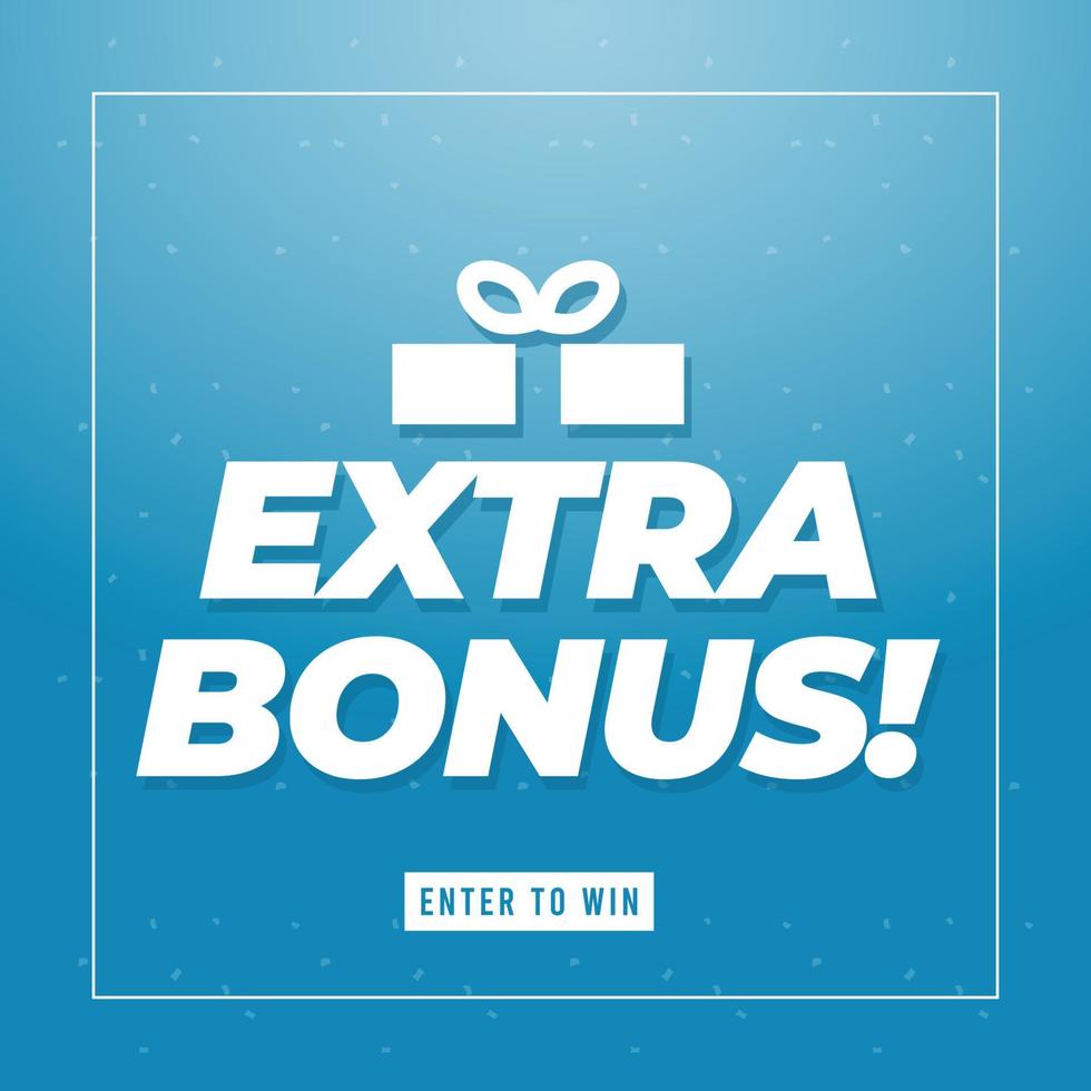 extra bonus banner design template vector