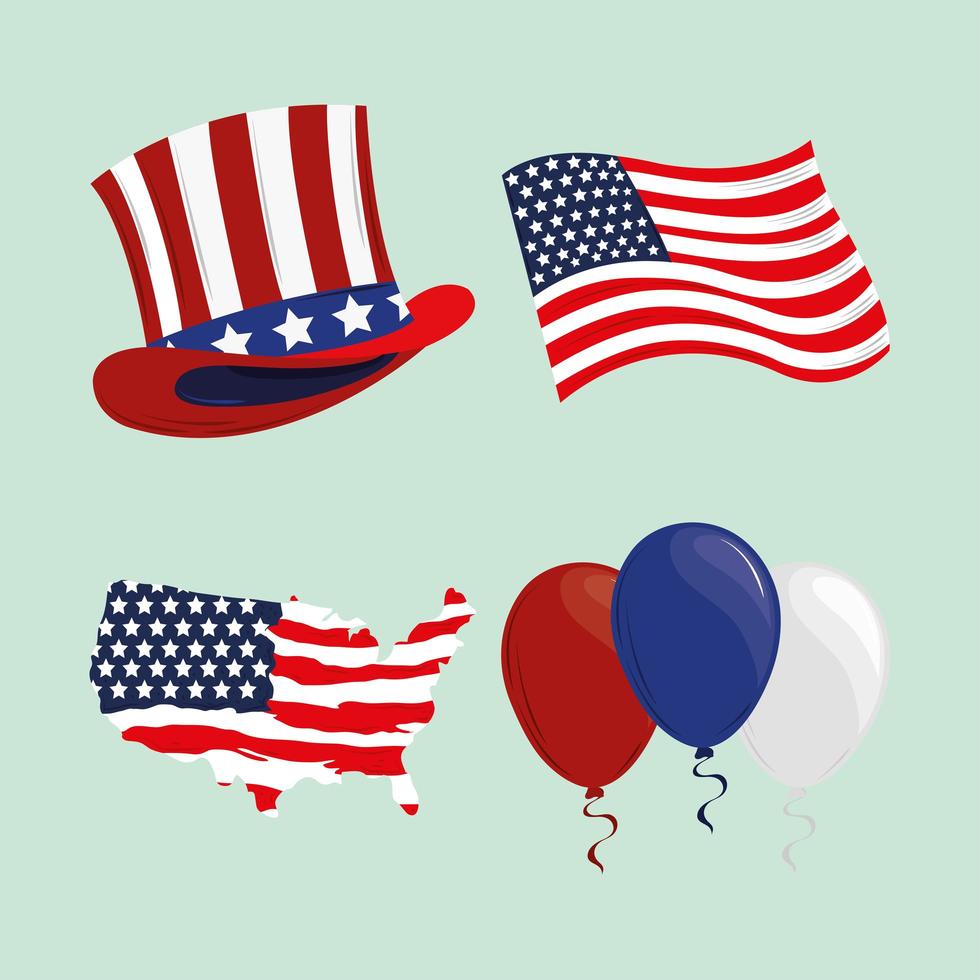 american independence celebration vector