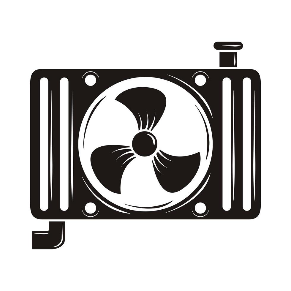 car radiator icon vector