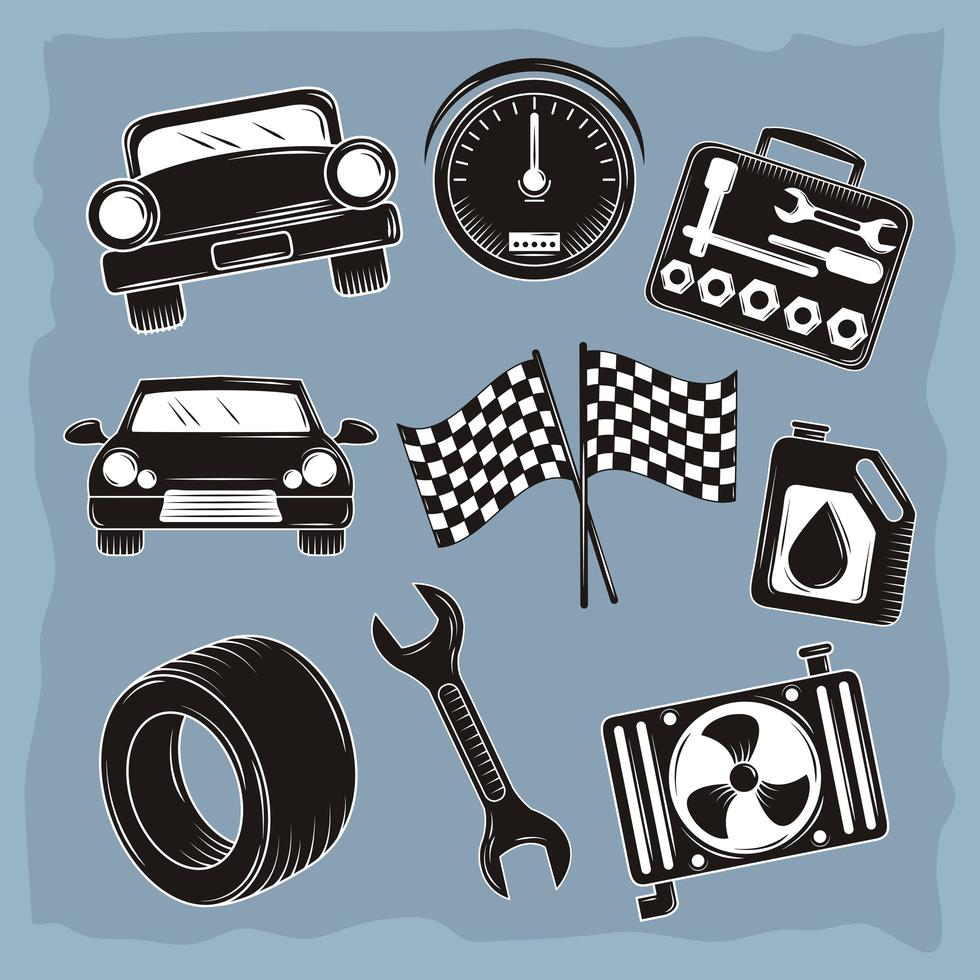 car service icons vector