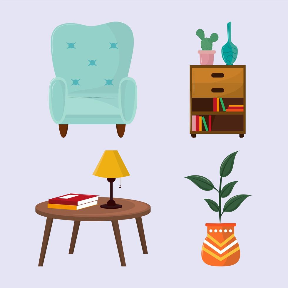home deco objects vector