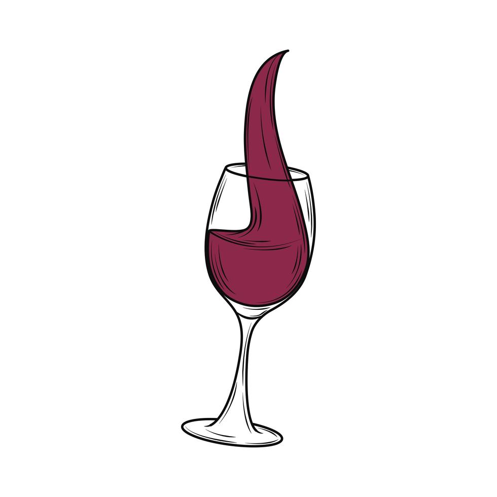 wine glass splash vector