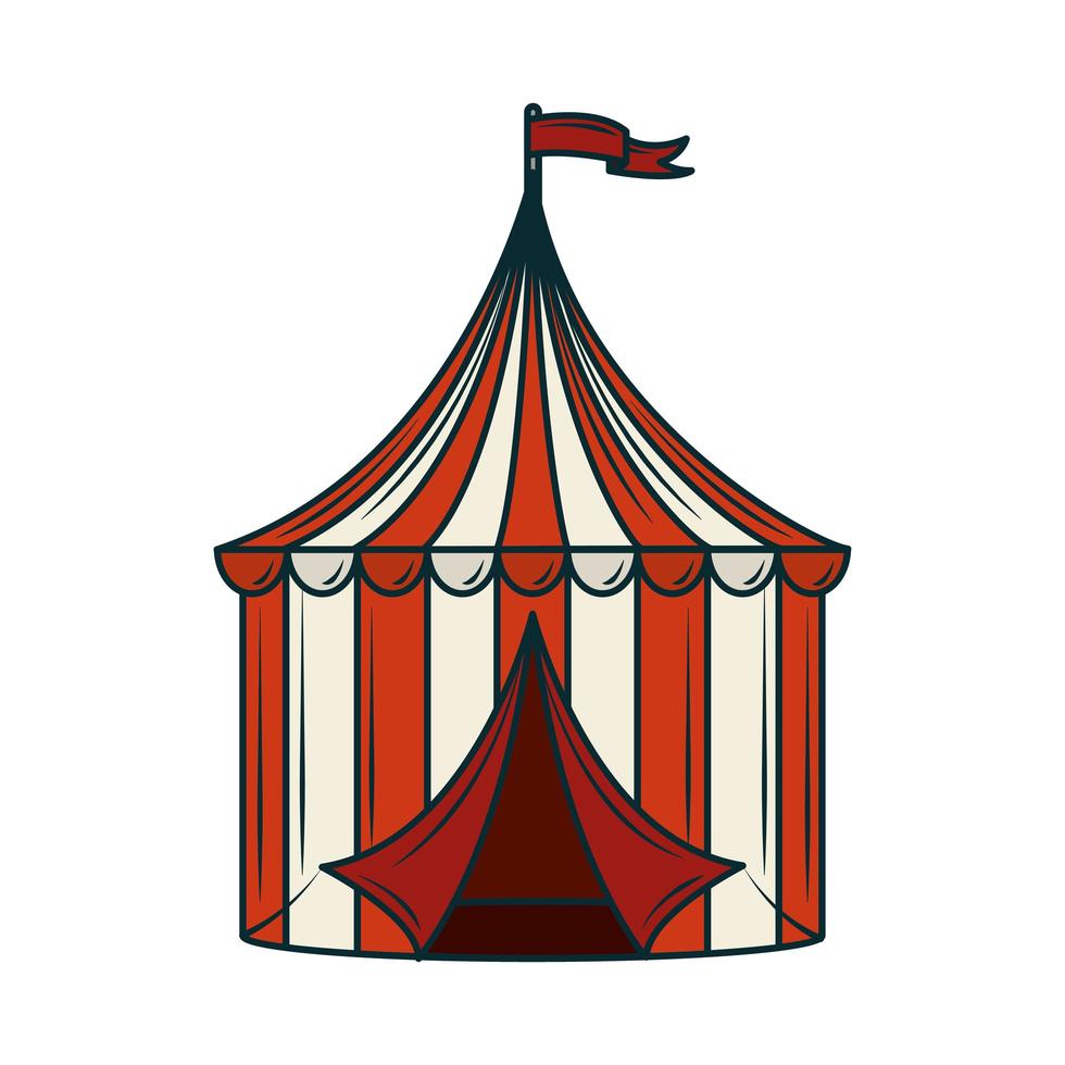 carpa de circo retro vector