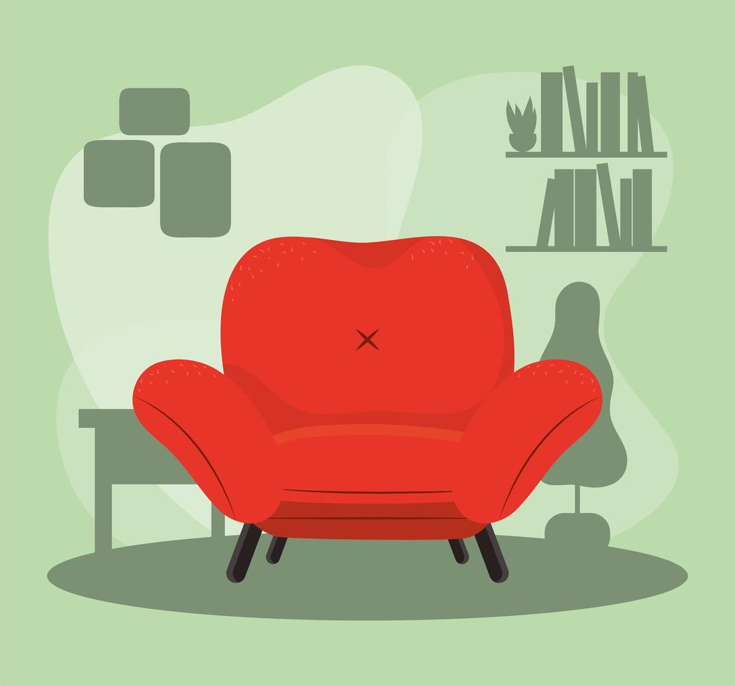 armchair living room vector