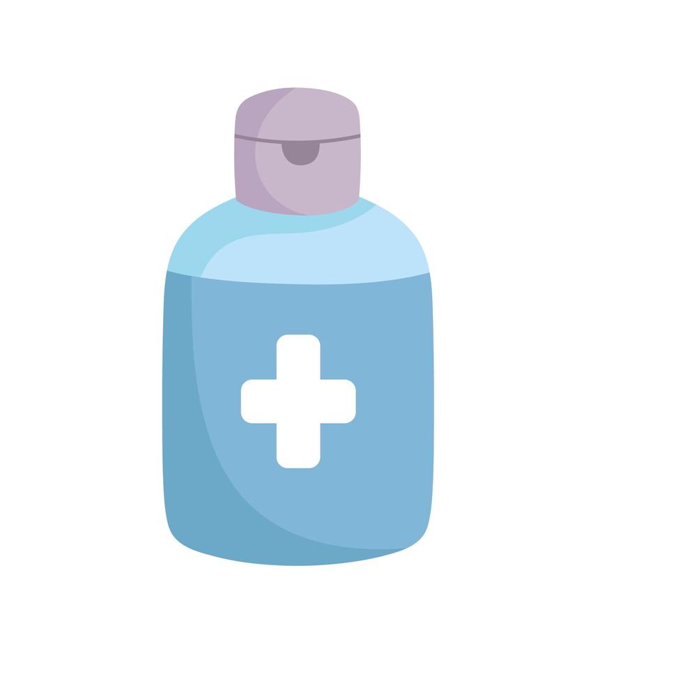 medical lotion bottle cartoon icon isolated style white background vector