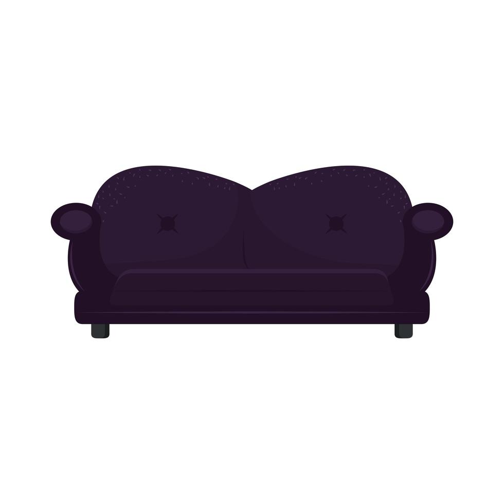 purple large sofa vector