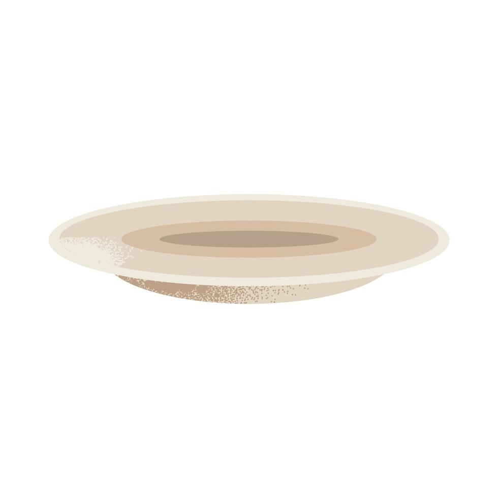 ceramic dish utensil vector