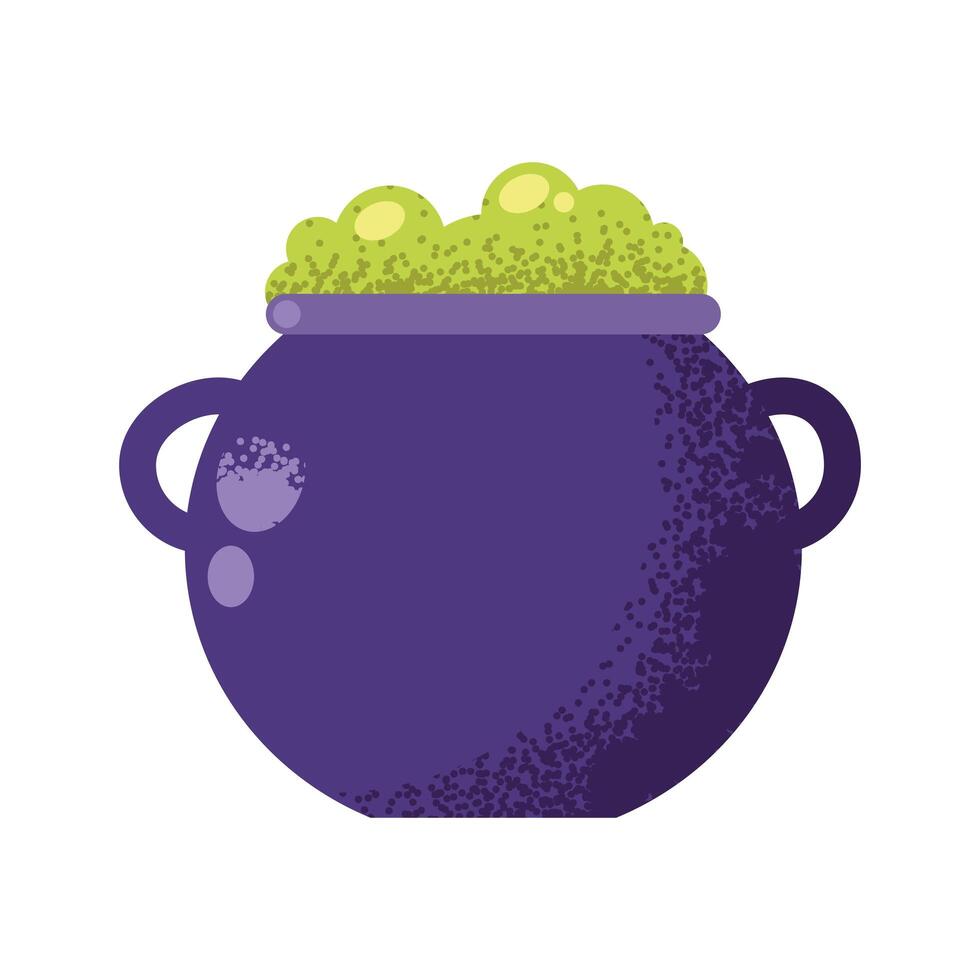 halloween witch cauldron vector