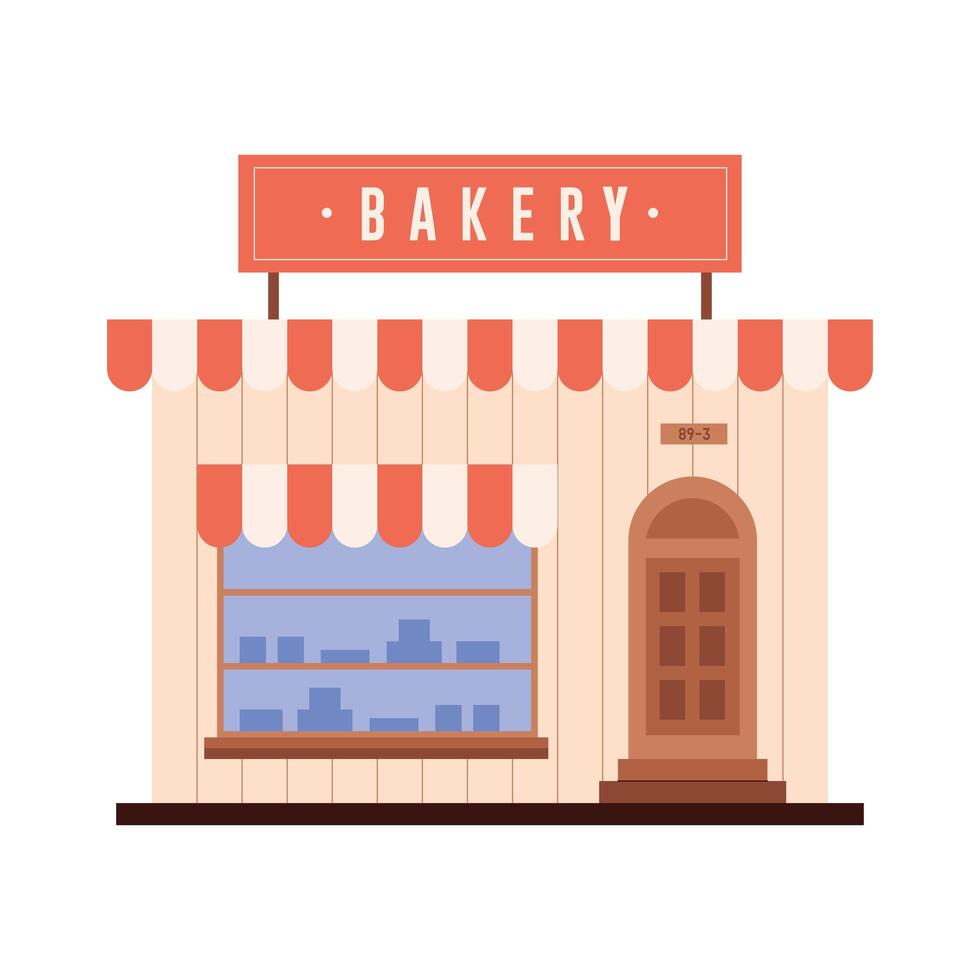 diseño de tienda de panadería vector