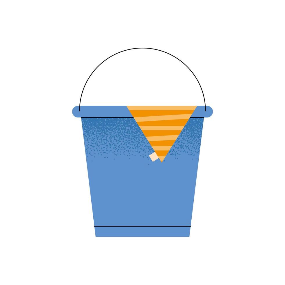 blue household bucket vector