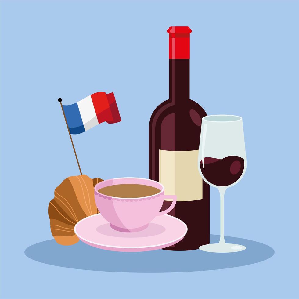 food for france celebration vector