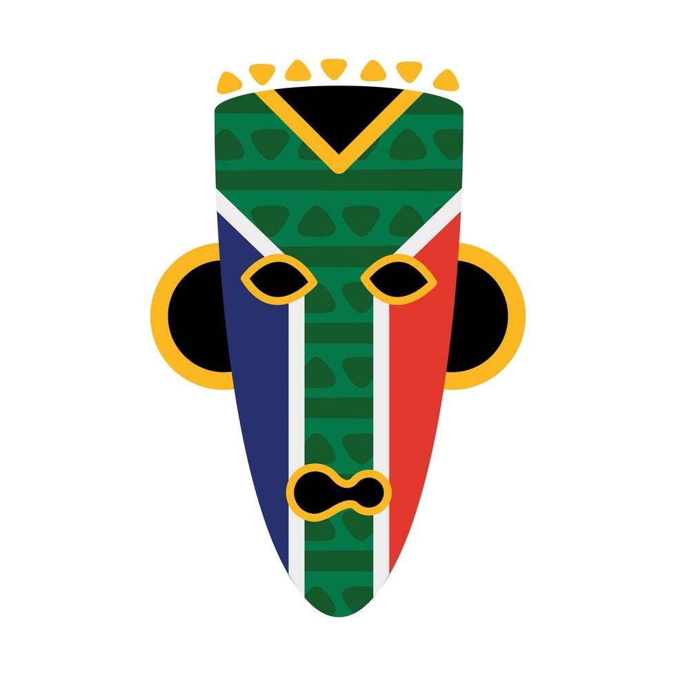south african flag in mask vector