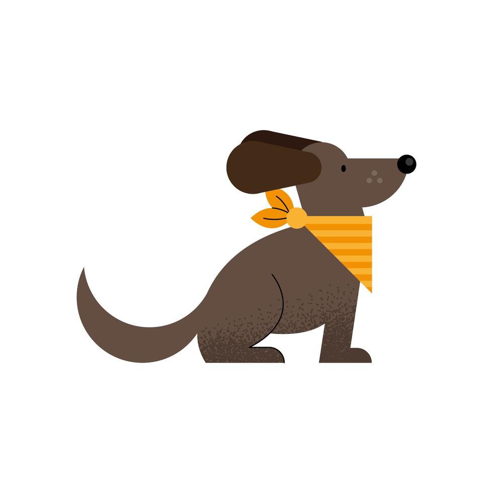 dog with scarf vector