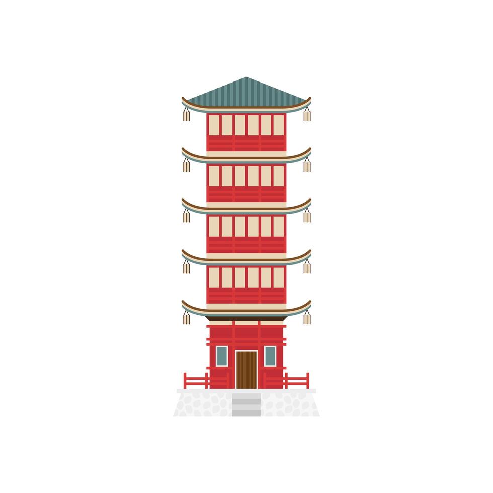 templo sensoji de japón vector