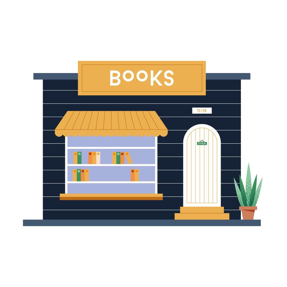 diseño de tienda de libros vector