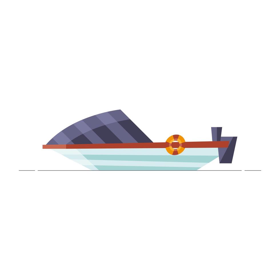 motorboat vehicle icon vector