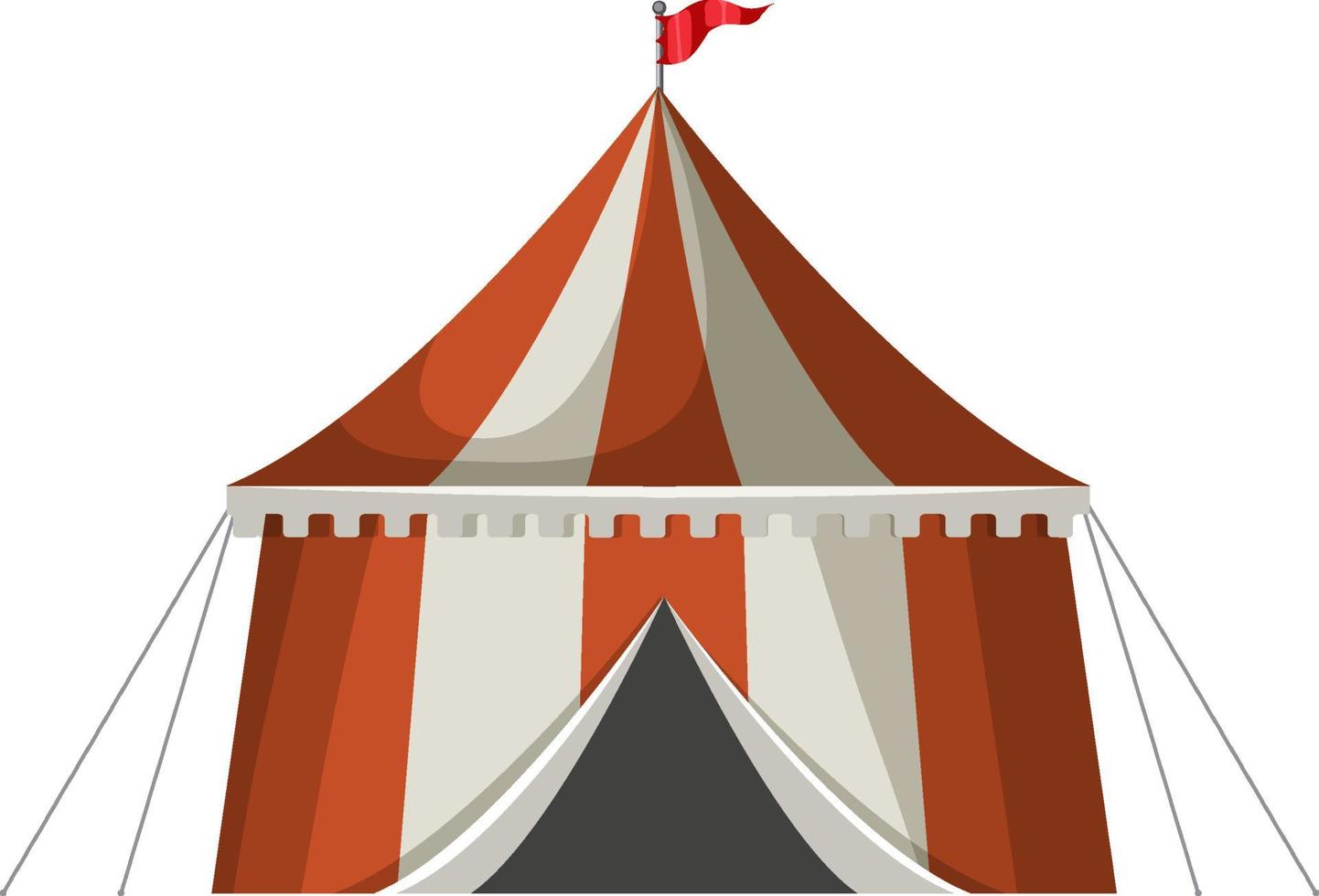 Medieval striped pavillon tent isolated vector