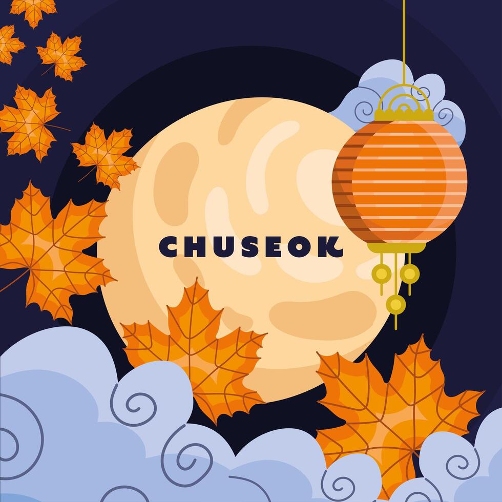 chuseok celebration banner vector