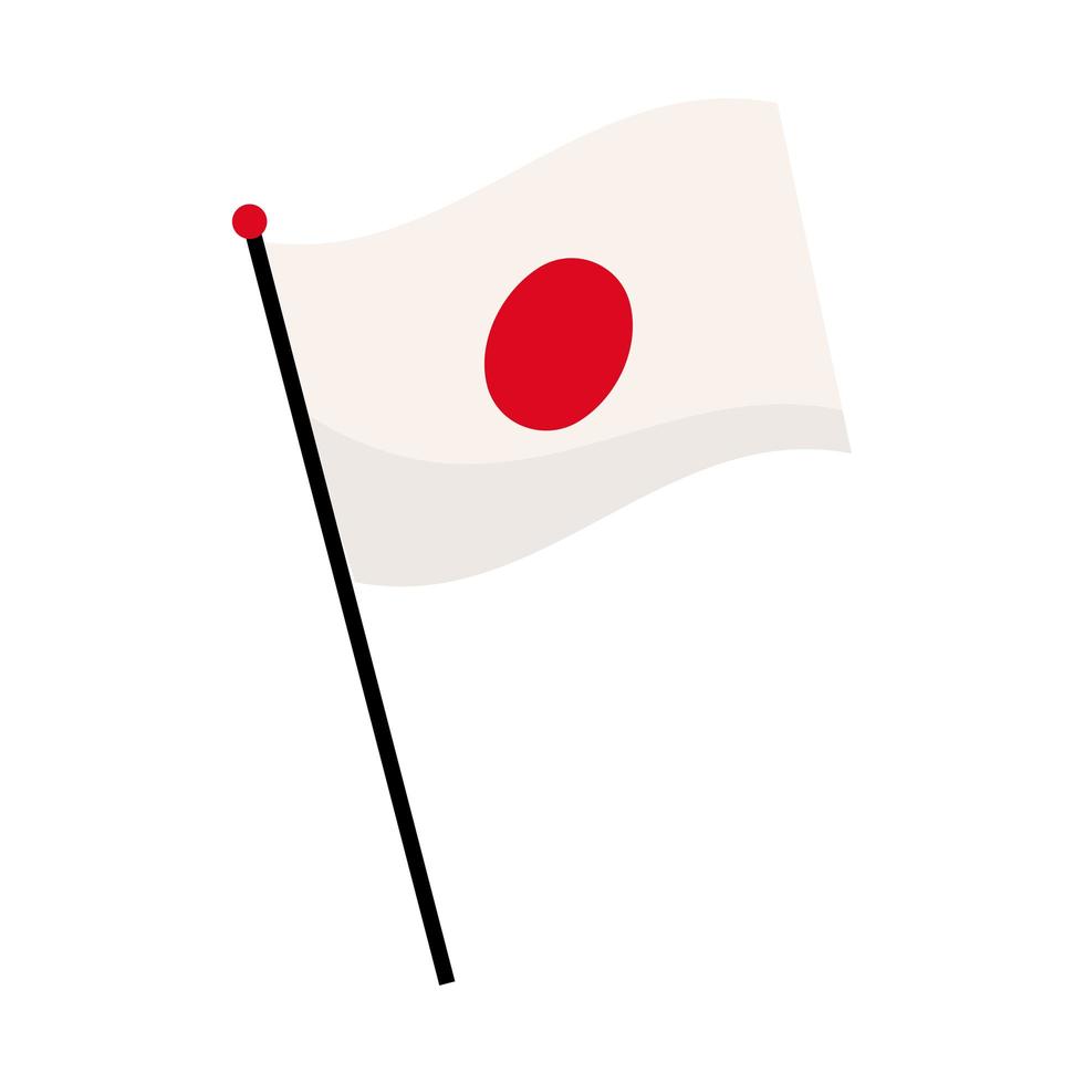 bandera de japón ondeando vector