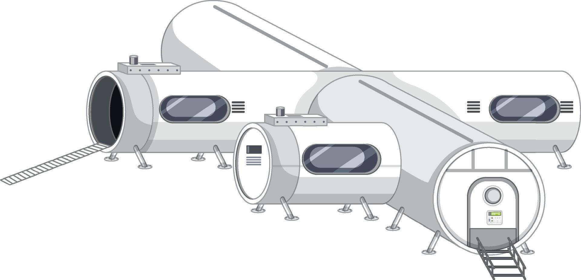 Part of space station isolated vector