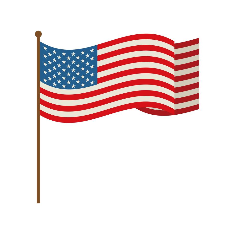 bandera de estados unidos ondeando vector