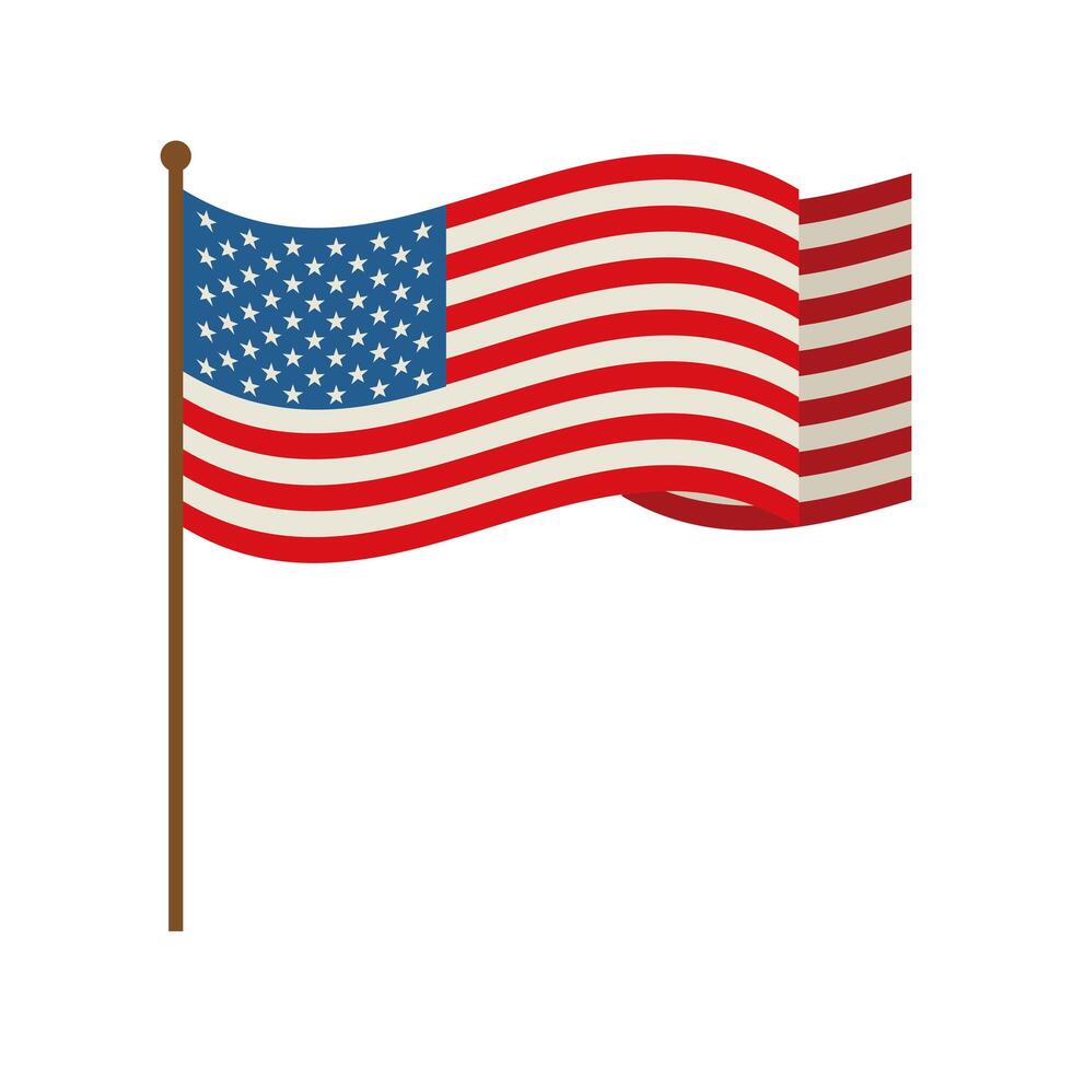 usa flag waving vector
