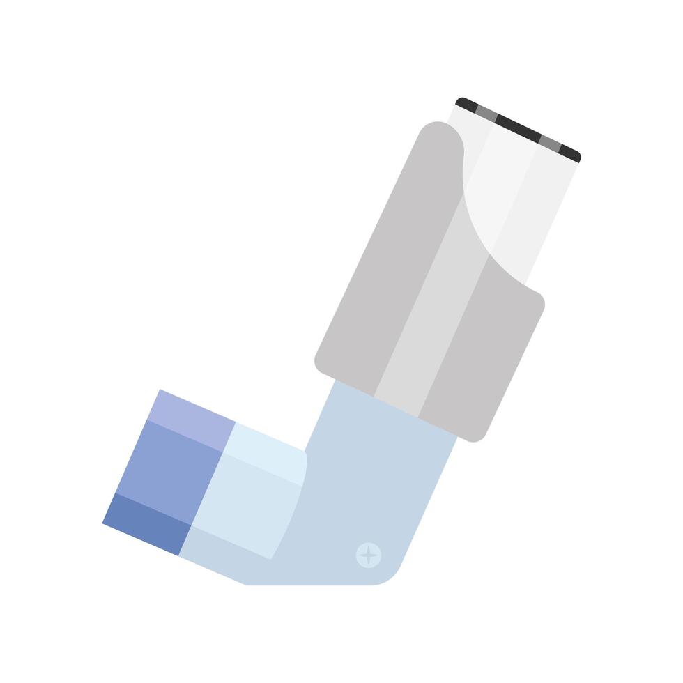 white inhaler medical vector