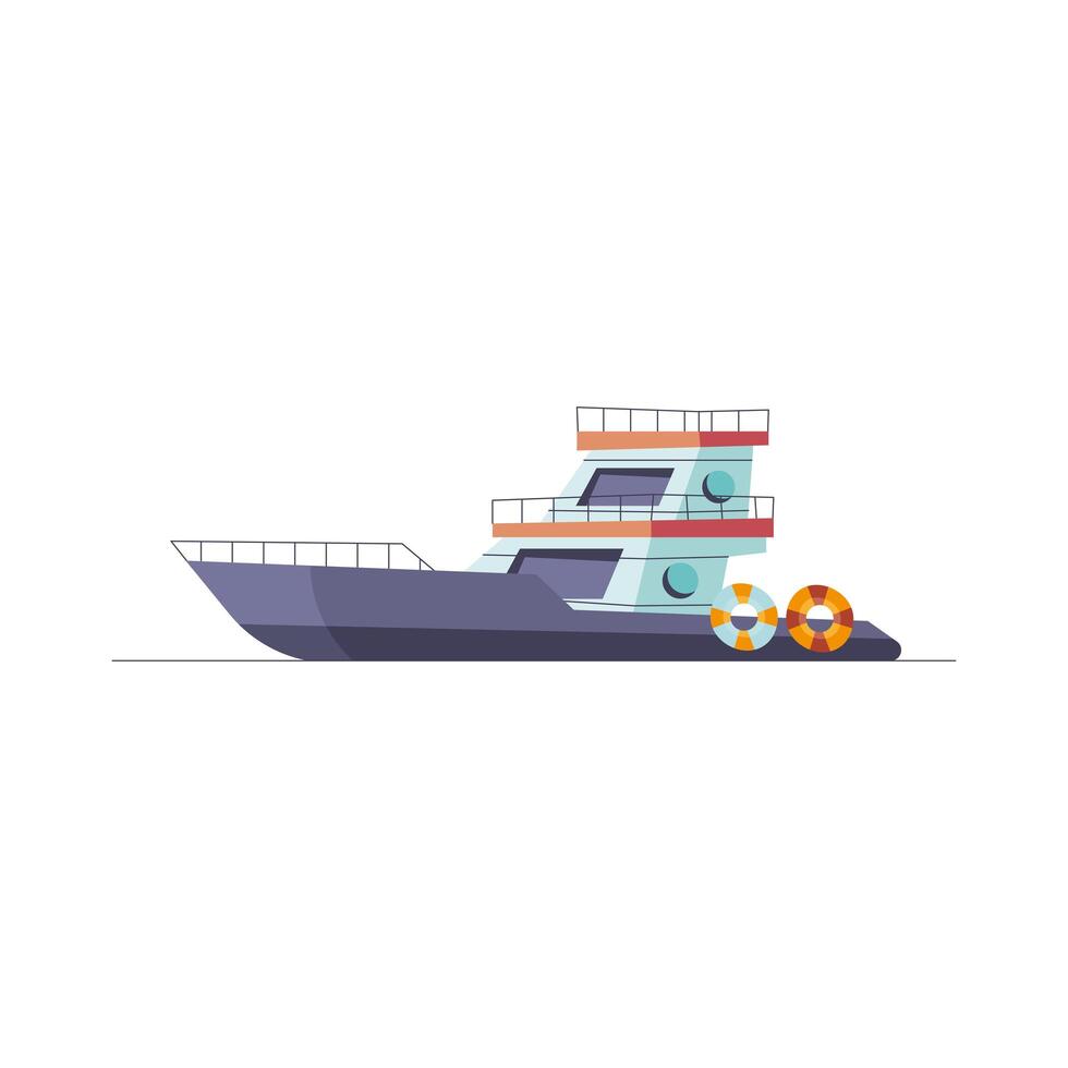 yacht vehicle icon vector