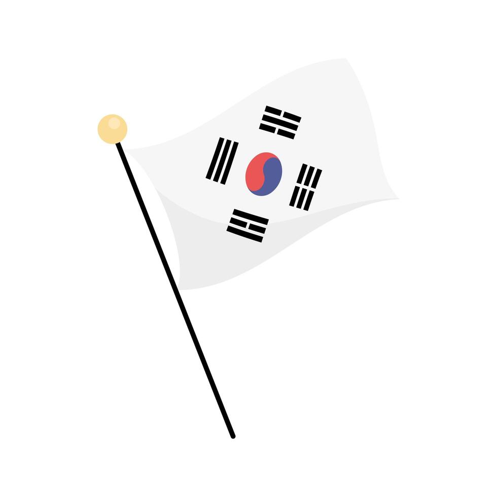 bandera de corea del sur vector