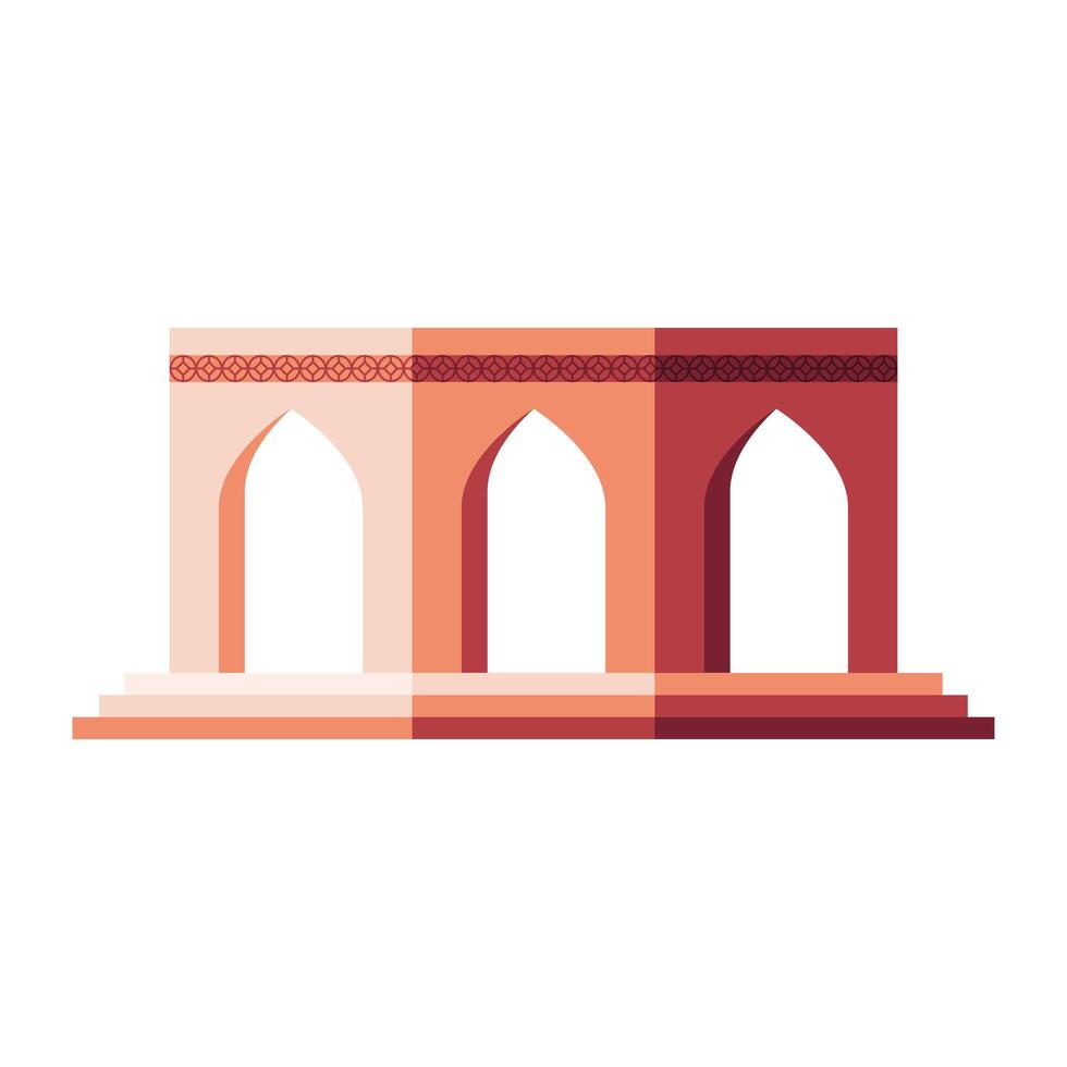 muslim mosque facade vector
