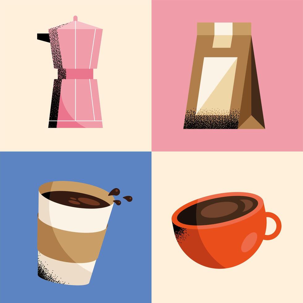 coffee in different presentations vector