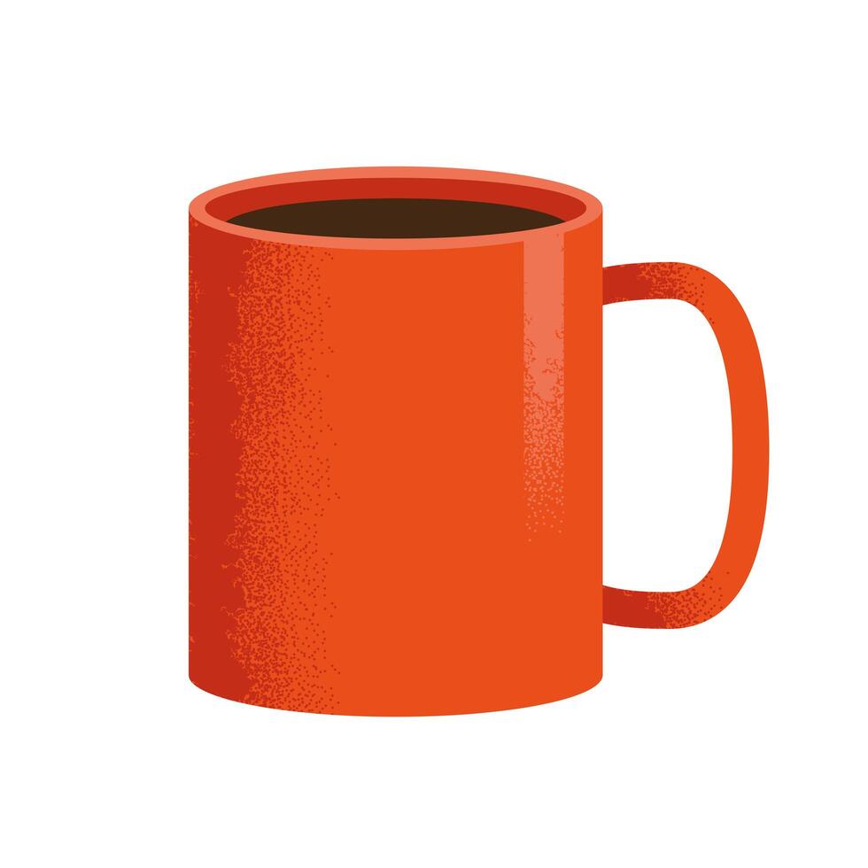 taza de café roja vector