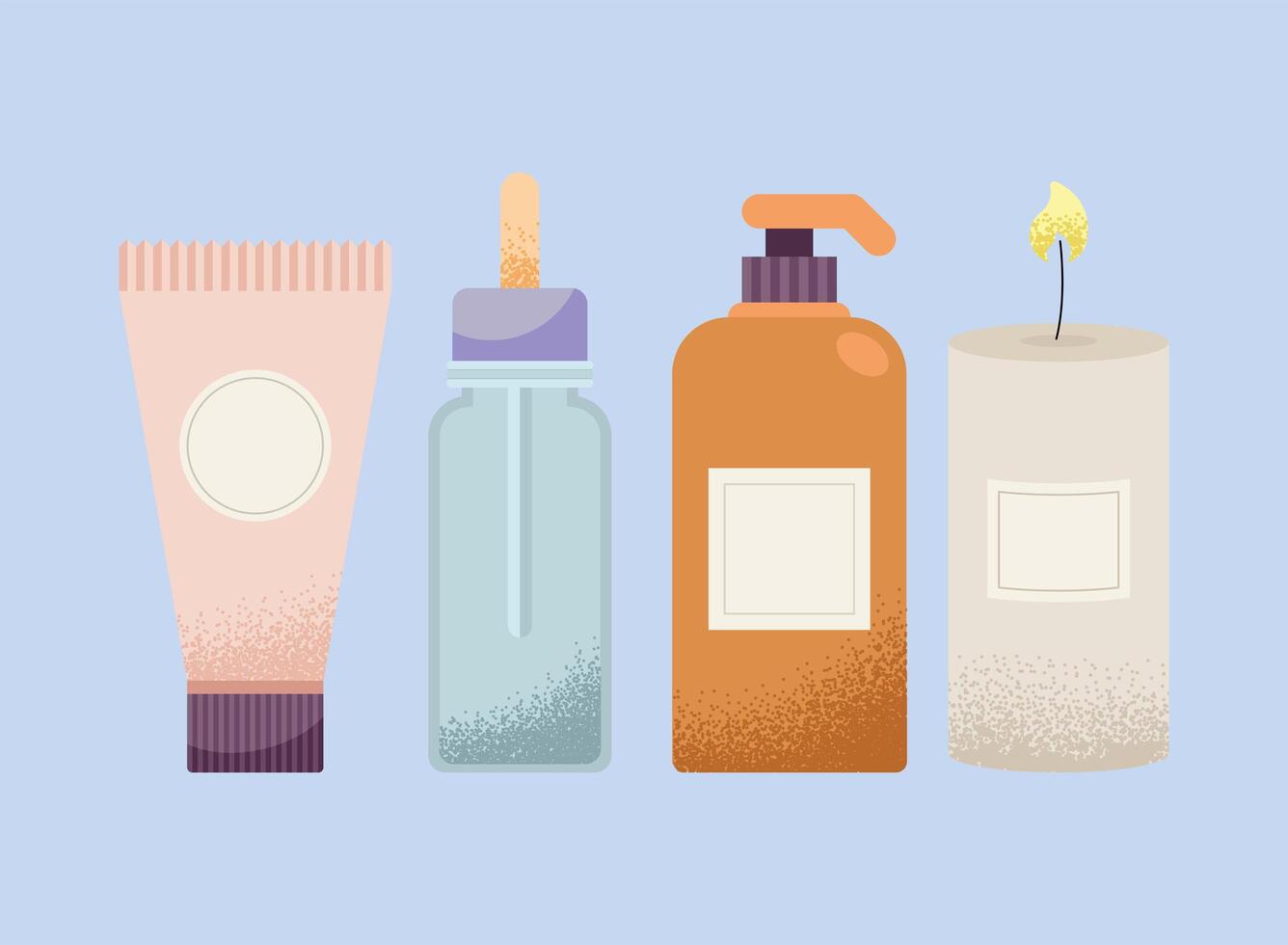 aromatherapy bottles icons vector