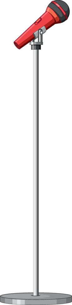 Microphone with stand on white background vector