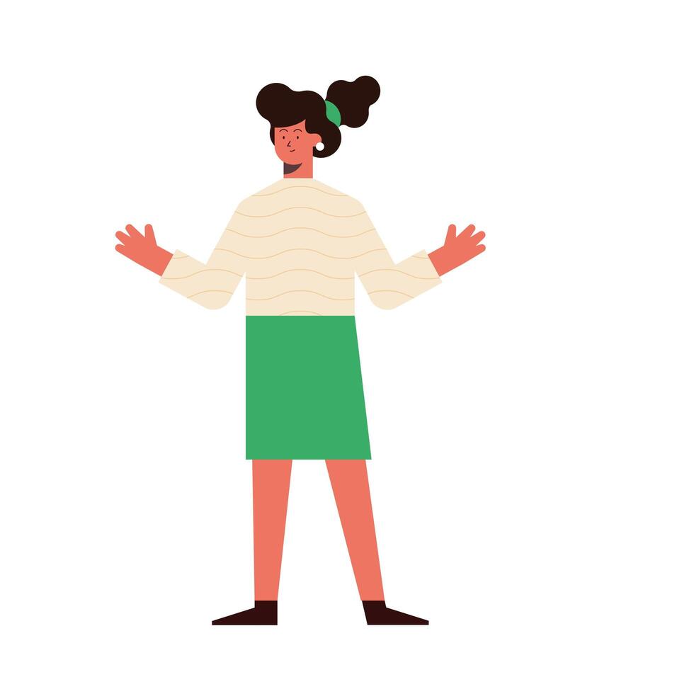 Isolated woman avatar vector