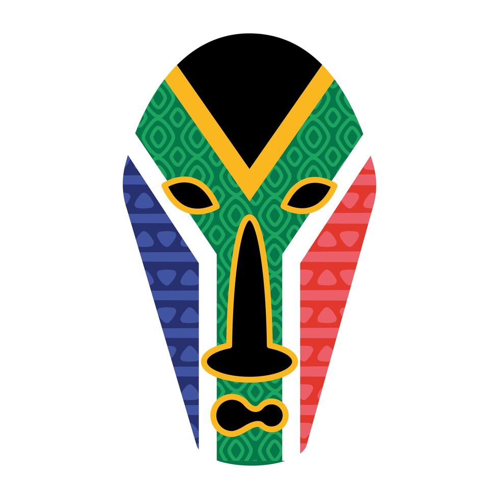 mask with south african flag vector