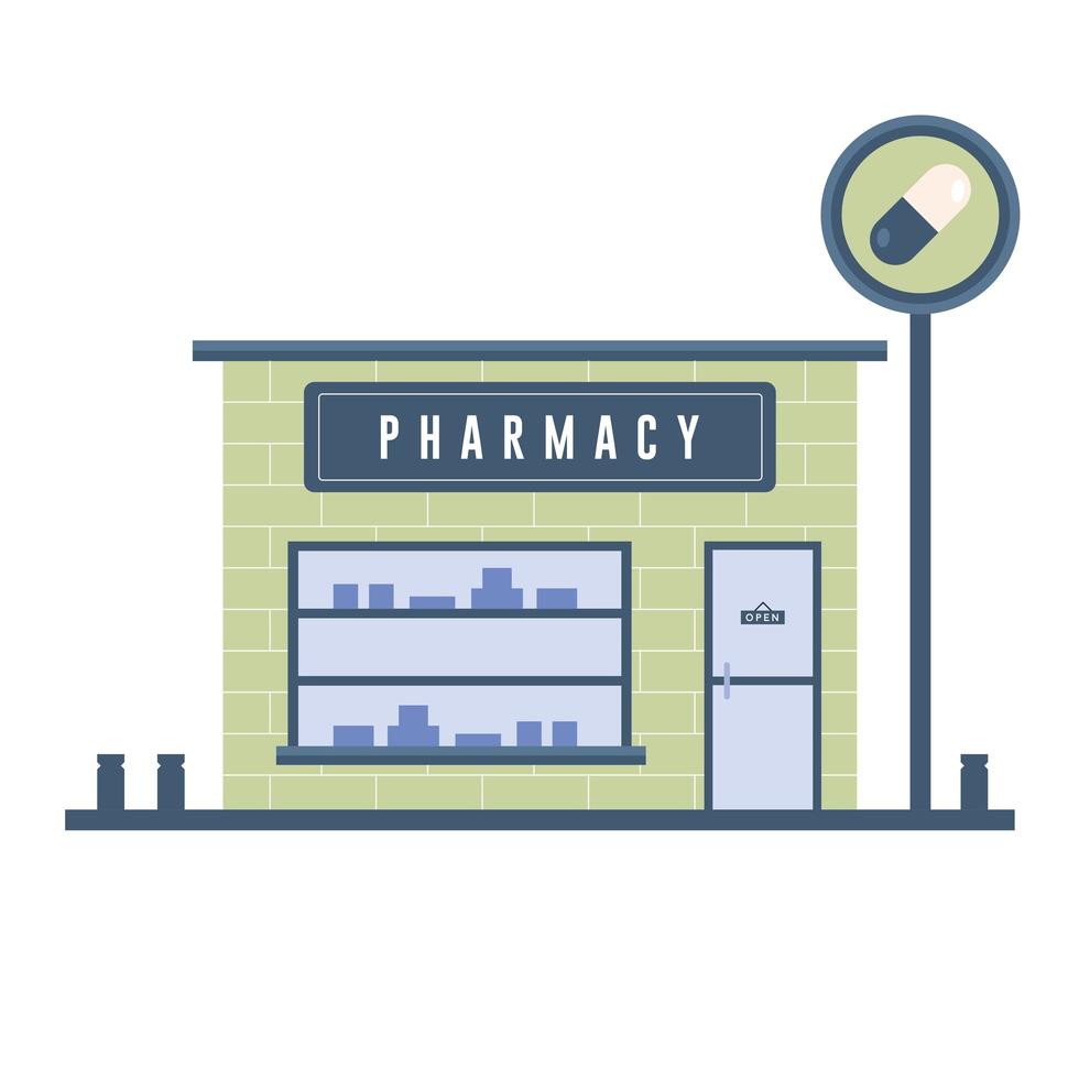 pharmacy store design vector