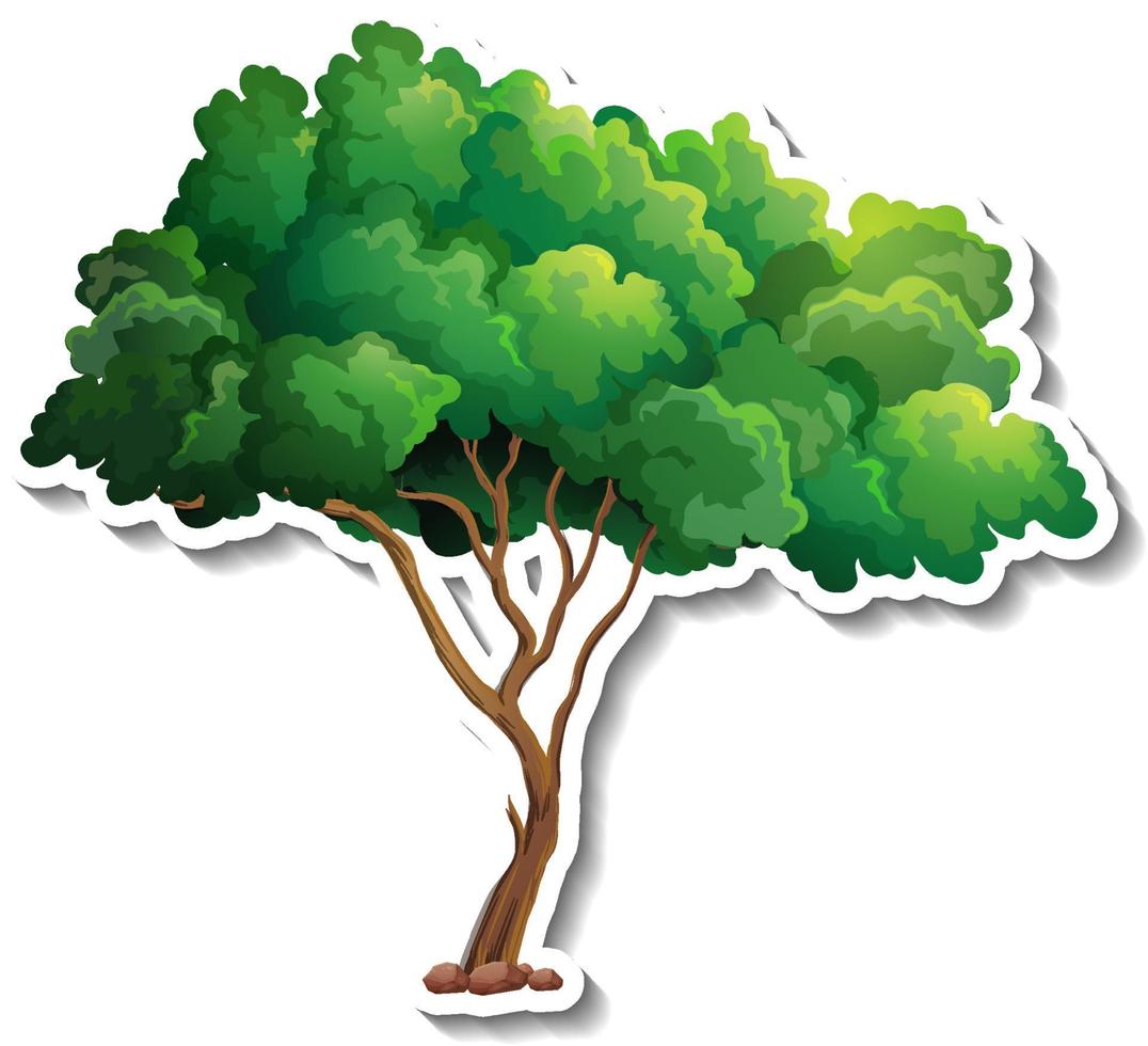Tree sticker on white background vector