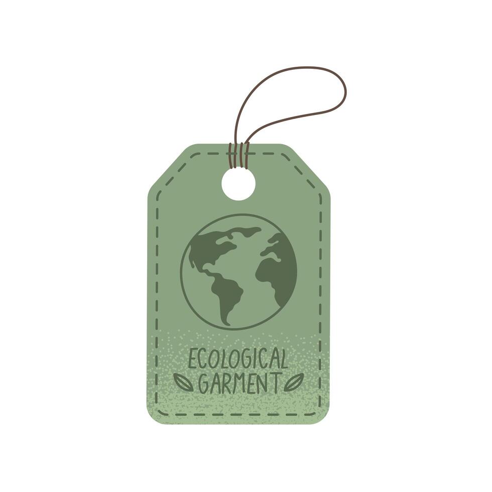 ecological garment tag vector