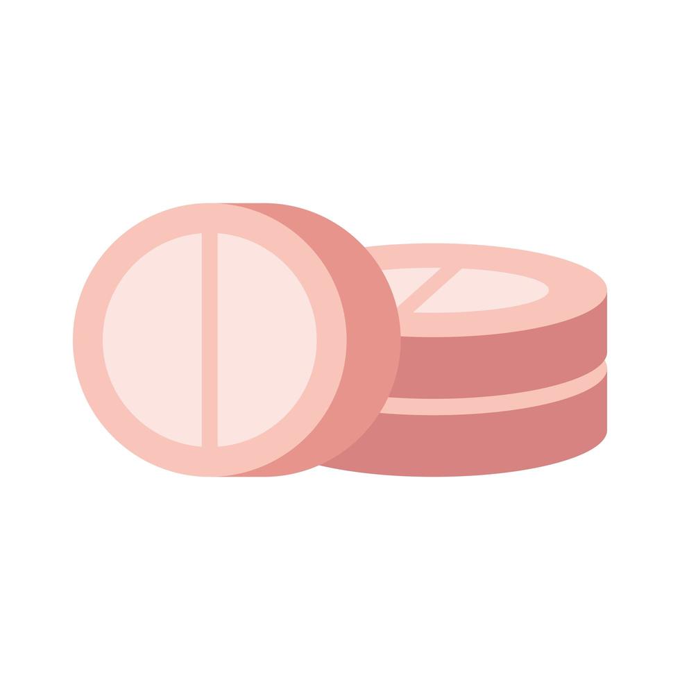 pink medical pills vector