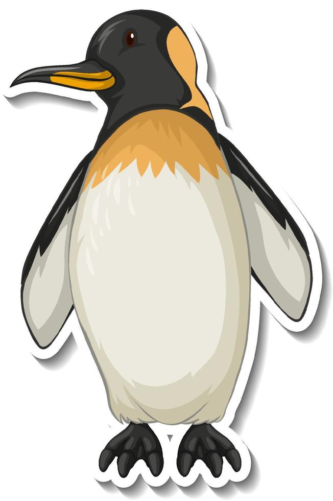 Penguin animal cartoon sticker vector